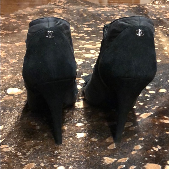 Chanel Swede silk booties with bow size 41,5 - Picture 4 of 7